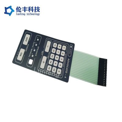 Dobra cena. Płaska klawiatura membranowa PET do urządzeń domowych Biała/Czerwona/Zielona/Niebieska LED Klasa przemysłowa w Internecie