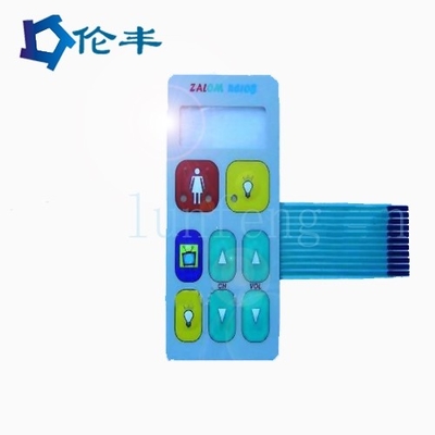 Dobra cena. 2.54mm Pitch Embossed Glowing Touch Membrane Button dla indywidualnych potrzeb w Internecie