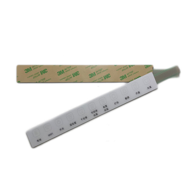 Przemysłowy przełącznik membranowy PET LED biały/czerwony/zielony/niebieski z materiałem PVC i wykończeniem matowym/glansowym